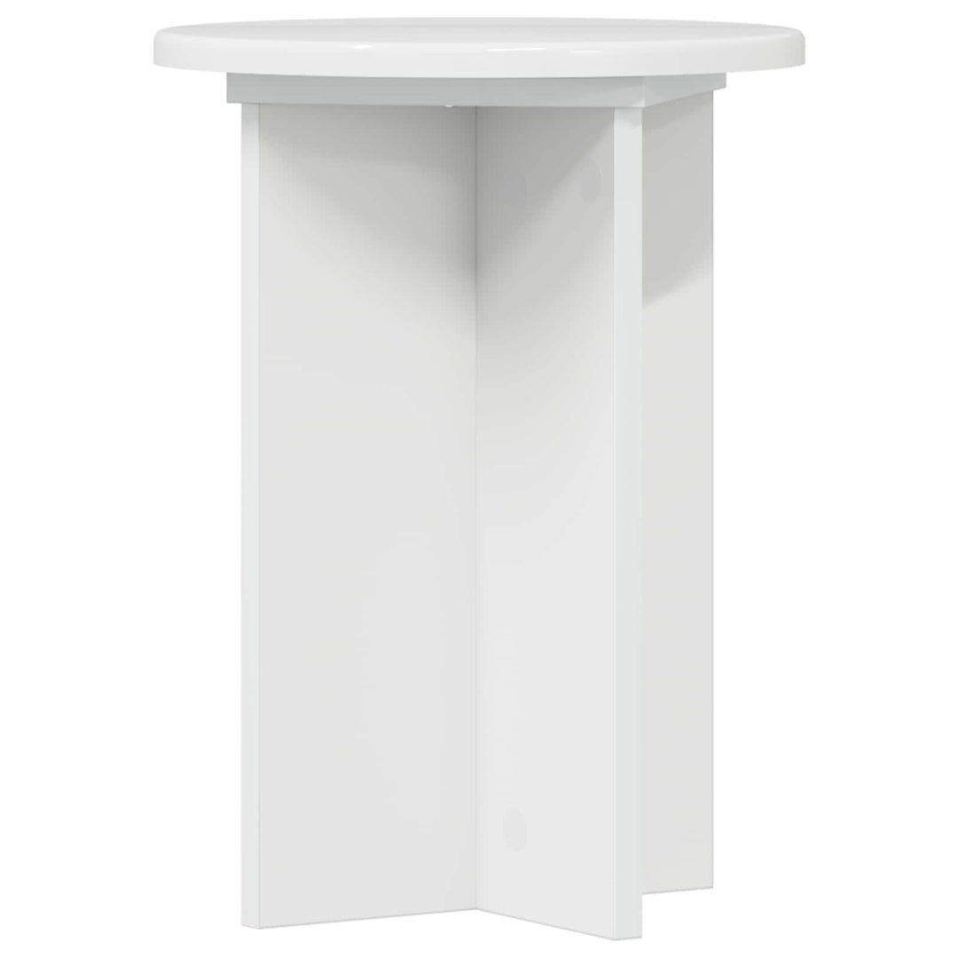 Planteholder 2 pcs Hvid højglans Ø29,5 x 40 cm Konstrueret træ