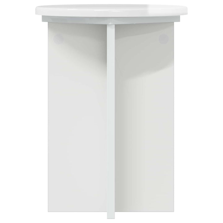 Planteholder 2 pcs Hvid højglans Ø29,5 x 40 cm Konstrueret træ