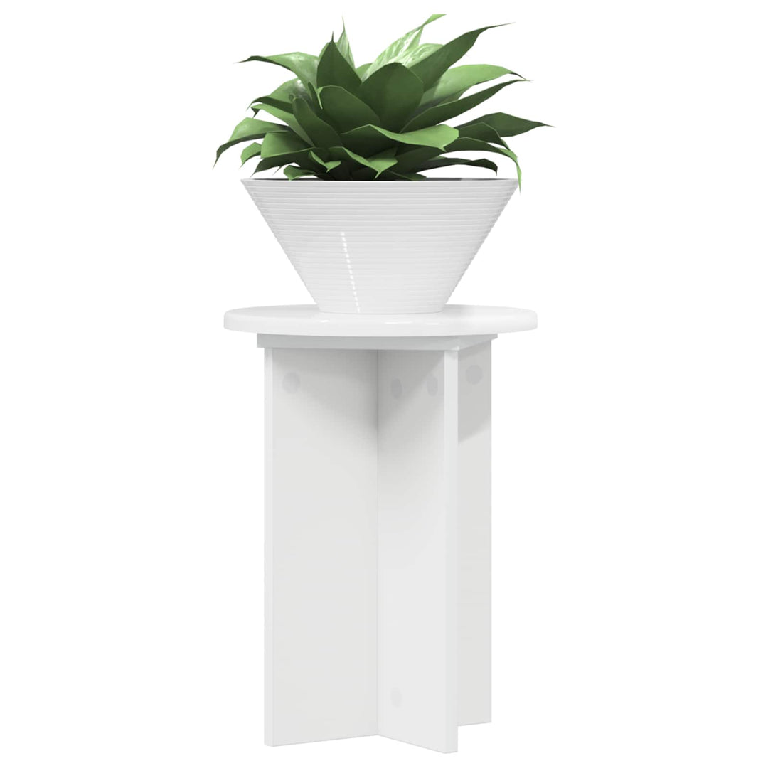Planteholder 2 pcs Hvid højglans Ø29,5 x 40 cm Konstrueret træ