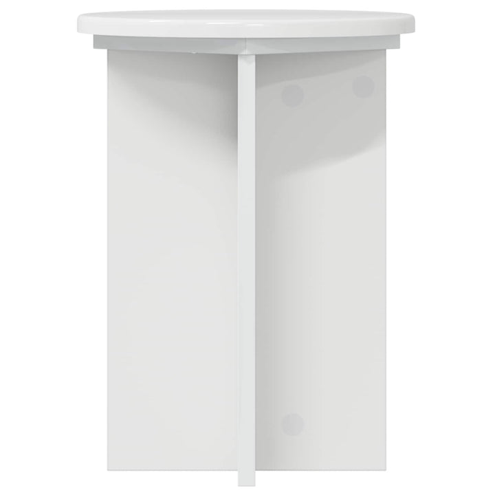 Planteholder 2 pcs Hvid højglans Ø29,5 x 40 cm Konstrueret træ