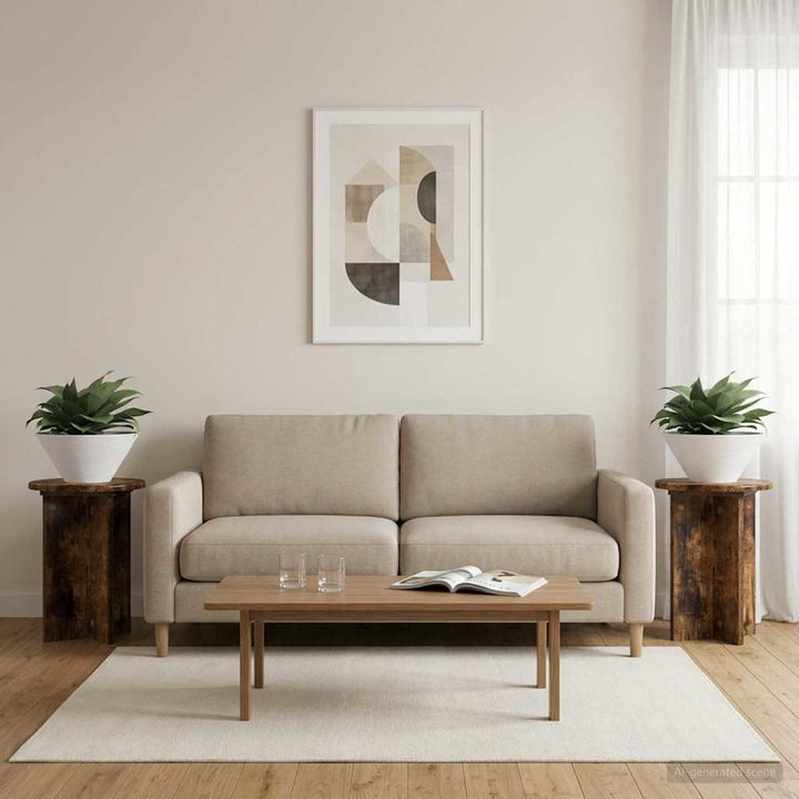 Planteholder 2 stk. Røget eg Ø29,5 x 40 cm Konstrueret træ