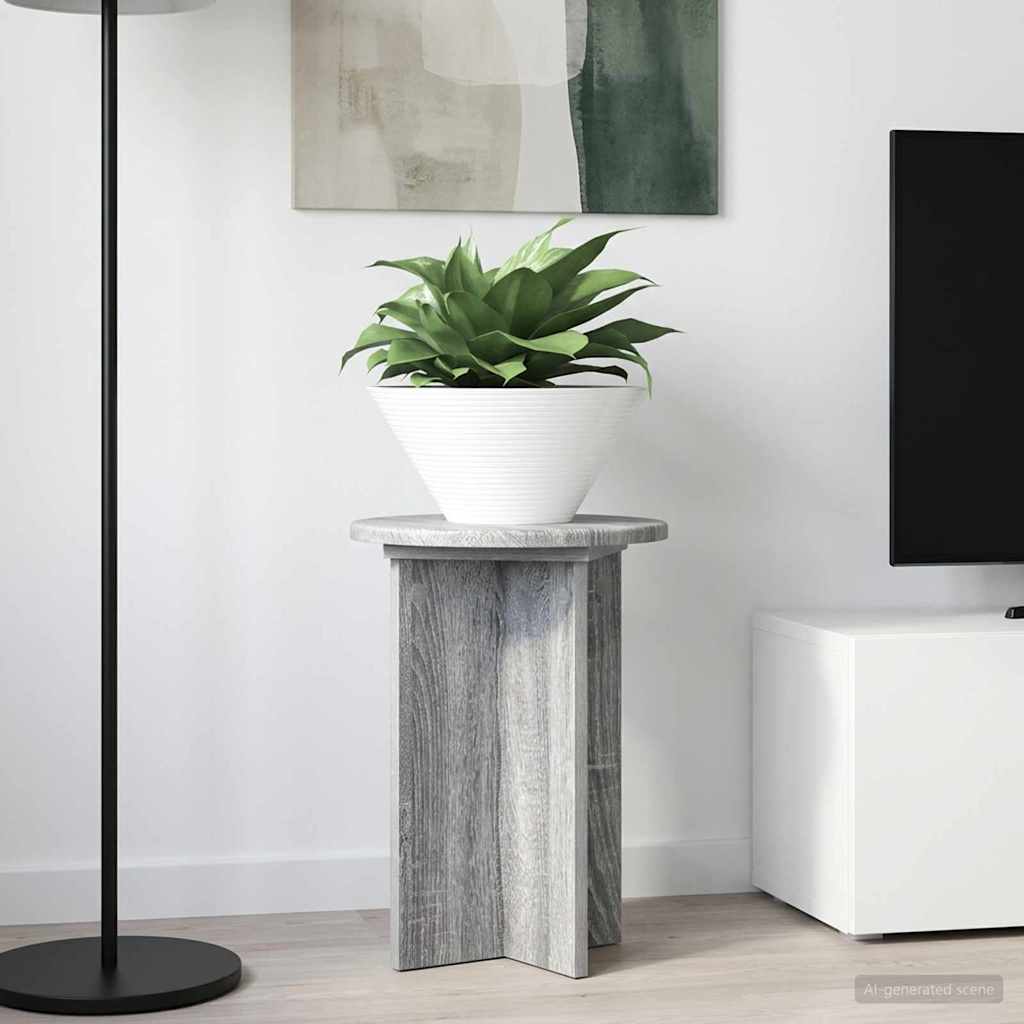 Planteholder 2 pcs Grå sonoma-eg Ø29,5 x 40 cm Konstrueret træ