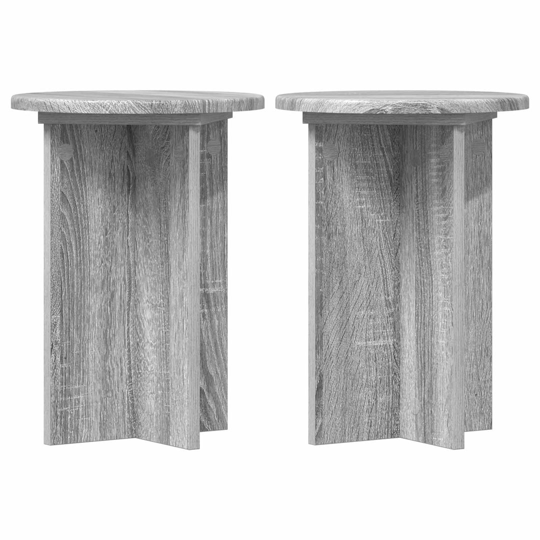 Planteholder 2 pcs Grå sonoma-eg Ø29,5 x 40 cm Konstrueret træ