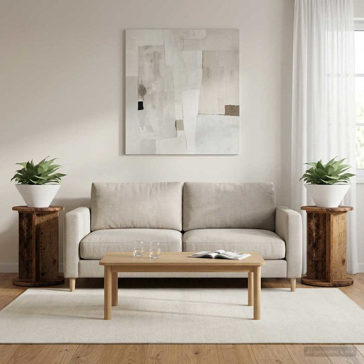 Planteholder 2 pcs Gammelt træ Ø29,5 x 40 cm Konstrueret træ