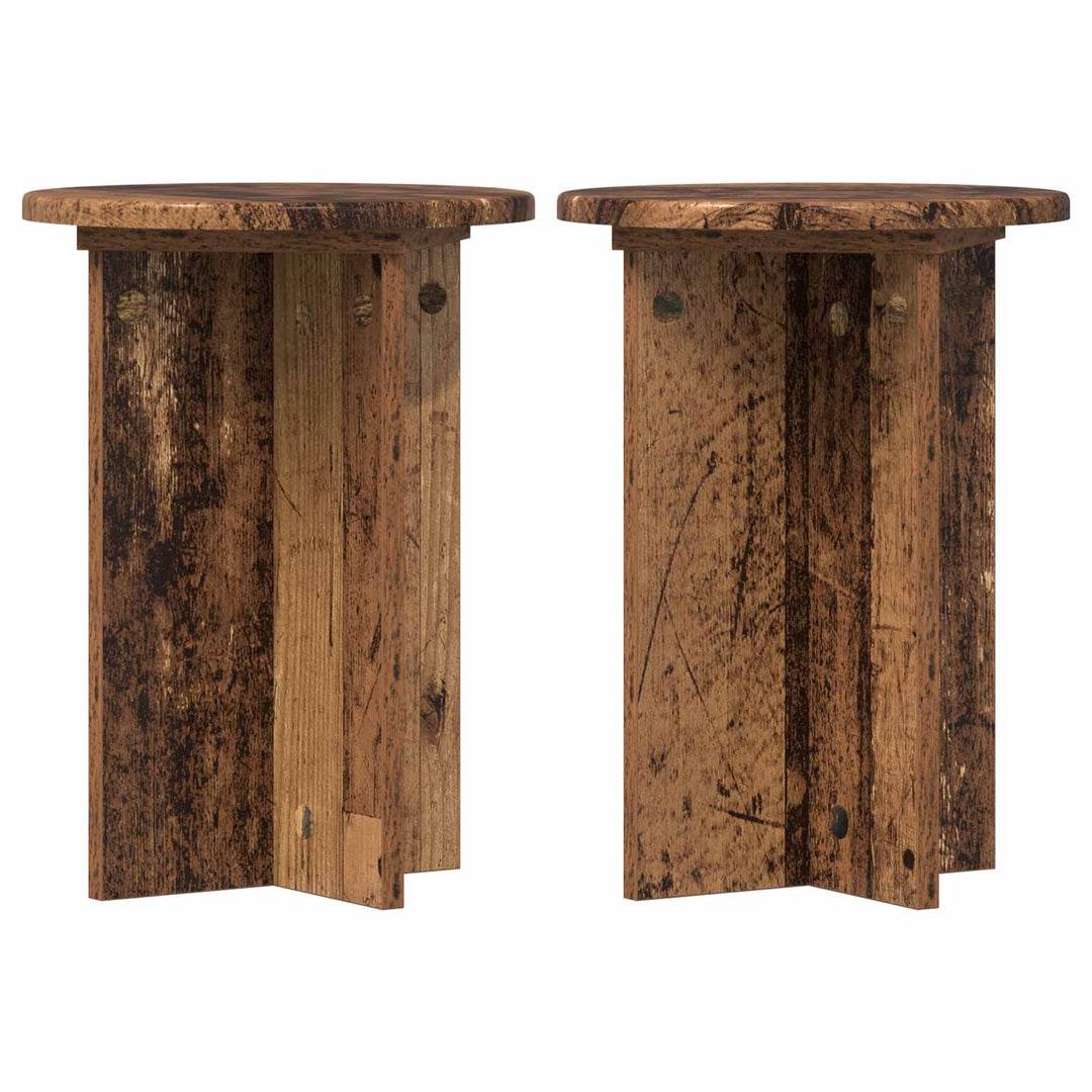 Planteholder 2 pcs Gammelt træ Ø29,5 x 40 cm Konstrueret træ