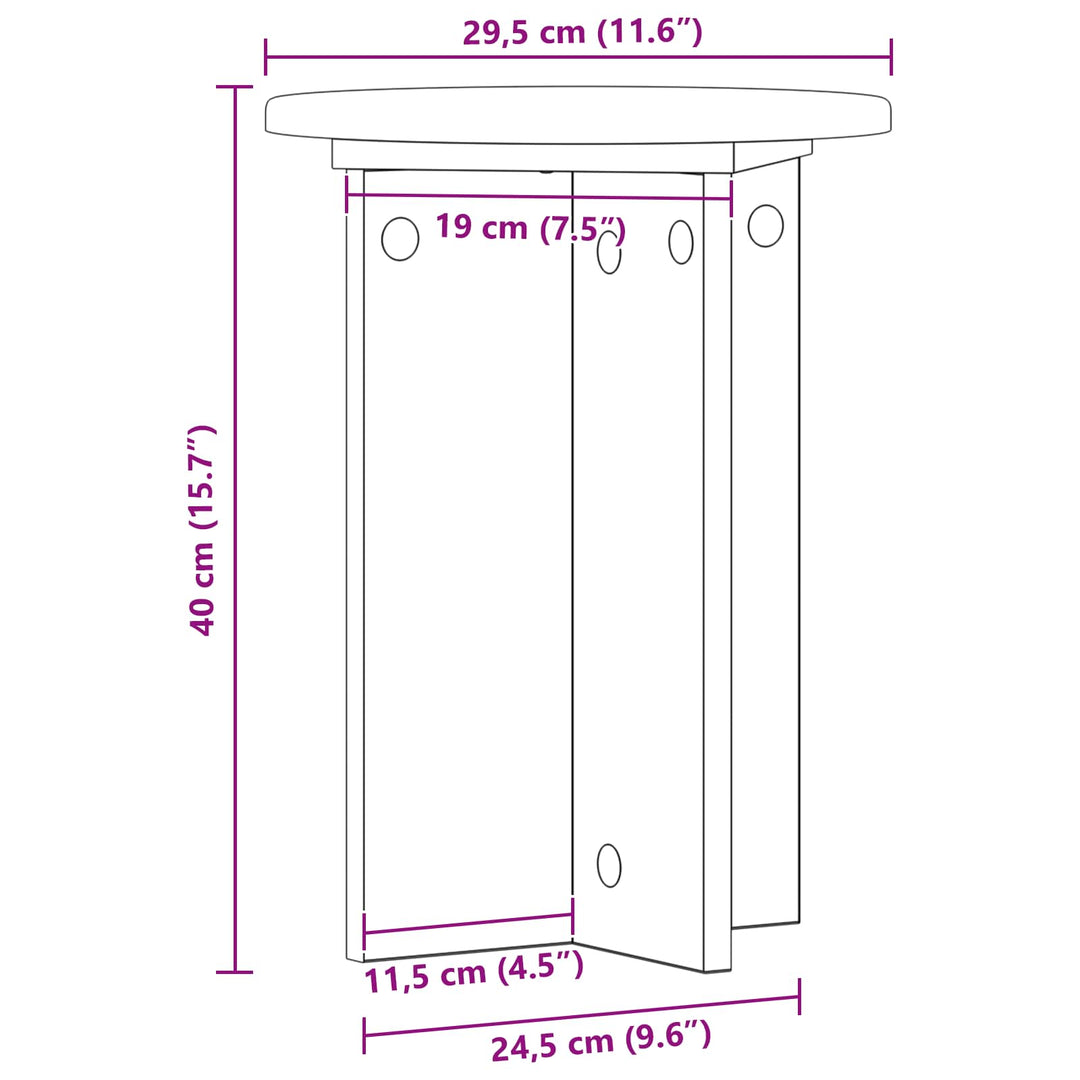 Planteholder 2 pcs Artisan-eg Ø29,5 x 40 cm Konstrueret træ