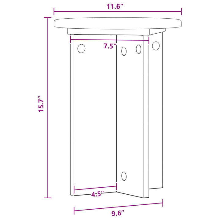Planteholder 2 pcs Artisan-eg Ø29,5 x 40 cm Konstrueret træ