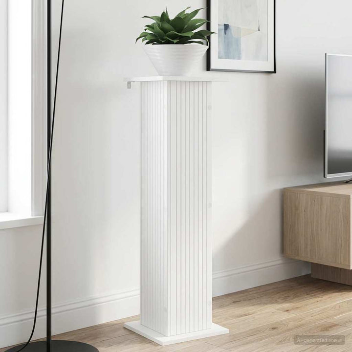 Planteholder 2 pcs Hvid 30,5 x 30 x 100,5 cm Konstrueret træ