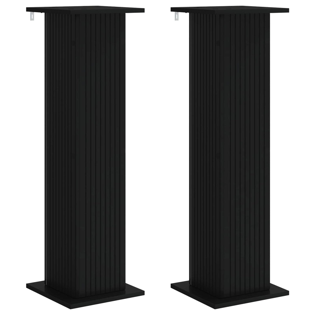 Planteholder 2 pcs Sort 30,5 x 30 x 100,5 cm Konstrueret træ