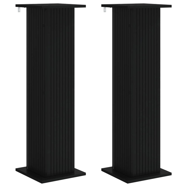 Planteholder 2 pcs Sort 30,5 x 30 x 100,5 cm Konstrueret træ