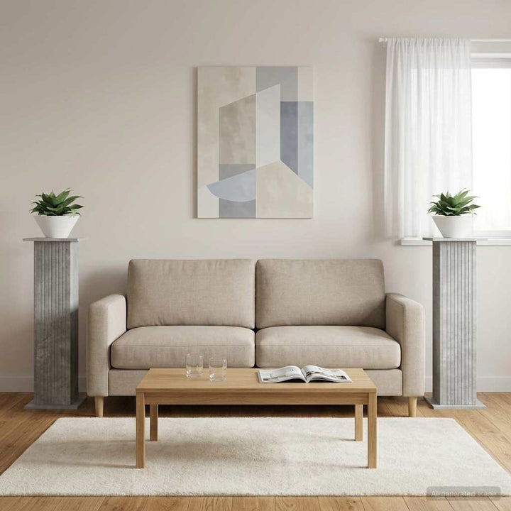 Planteholder 2 pcs Betongrå 30,5 x 30 x 100,5 cm