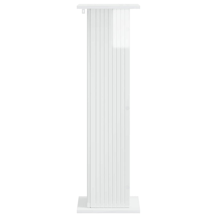Planteholder Hvid højglans 30,5 x 30 x 100,5 cm Konstrueret træ