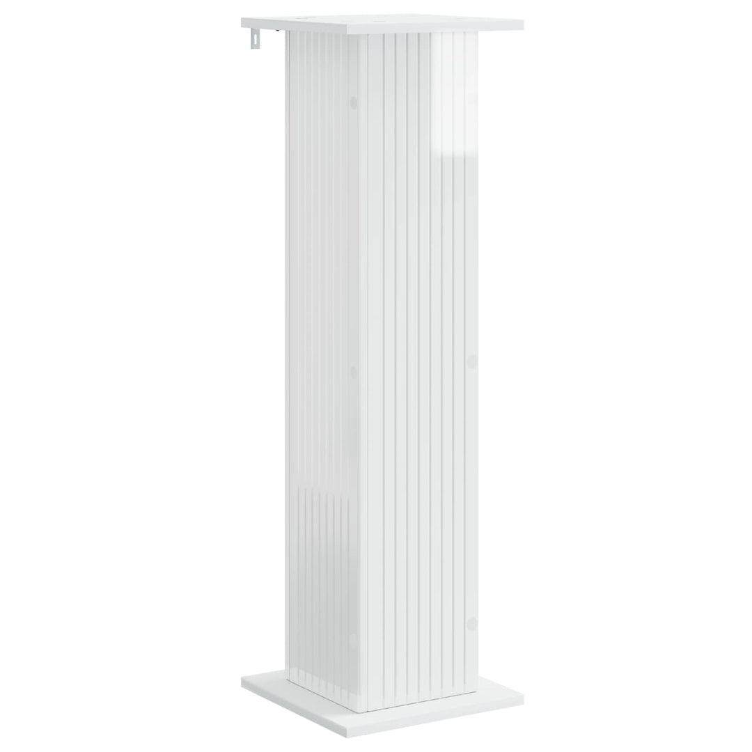 Planteholder 2 pcs Hvid højglans 30,5 x 30 x 100,5 cm