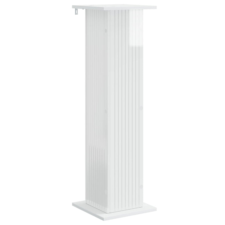Planteholder 2 pcs Hvid højglans 30,5 x 30 x 100,5 cm