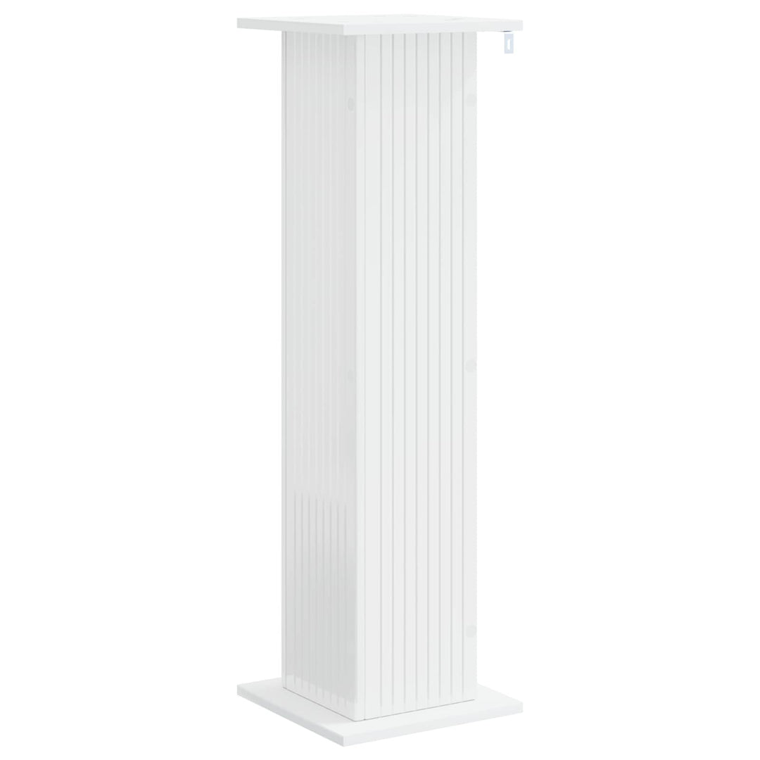 Planteholder 2 pcs Hvid højglans 30,5 x 30 x 100,5 cm