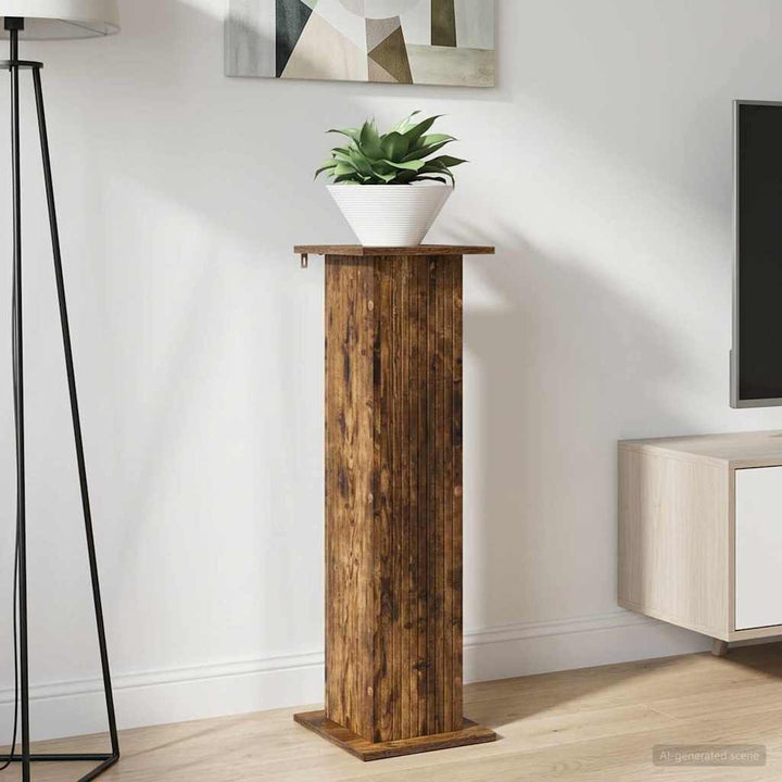 Planteholder Røget eg 30,5 x 30 x 100,5 cm Konstrueret træ