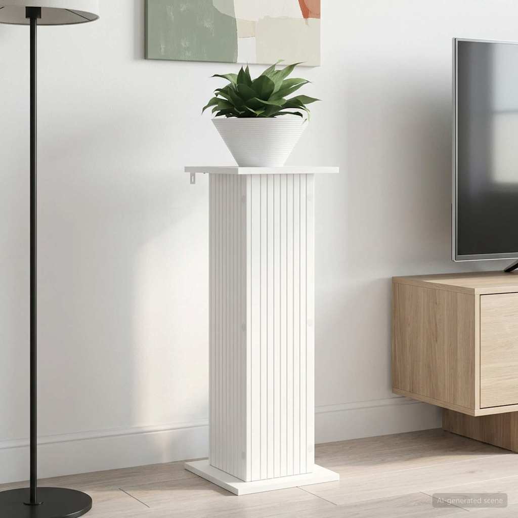 Planteholder 2 pcs Hvid 30,5 x 30 x 80,5 cm Konstrueret træ