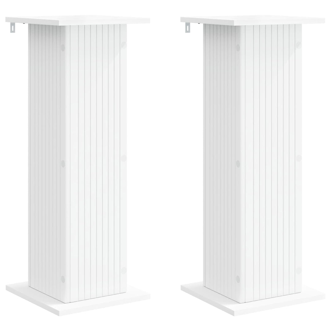Planteholder 2 pcs Hvid 30,5 x 30 x 80,5 cm Konstrueret træ