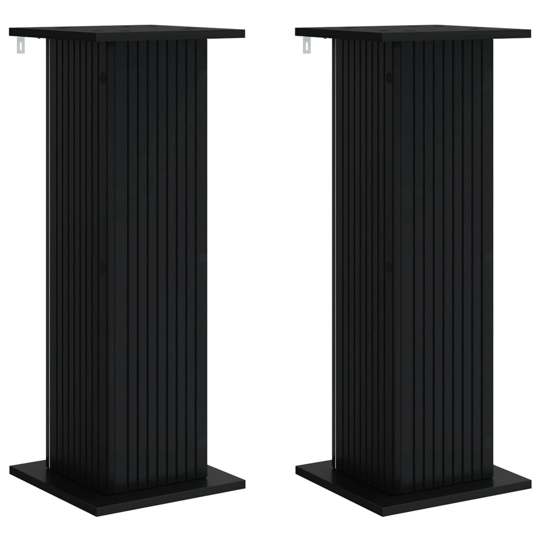 Planteholder 2 pcs Sort 30,5 x 30 x 80,5 cm Konstrueret træ