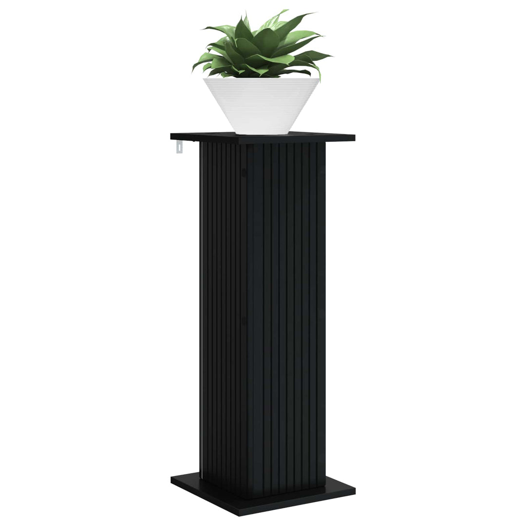 Planteholder 2 pcs Sort 30,5 x 30 x 80,5 cm Konstrueret træ