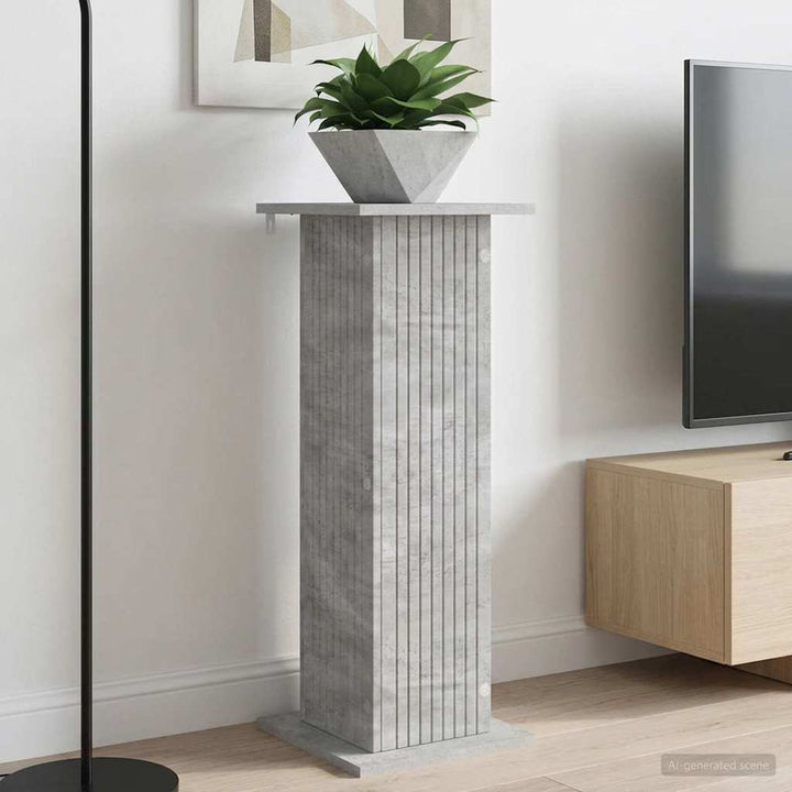 Planteholder Betongrå 30,5 x 30 x 80,5 cm Konstrueret træ