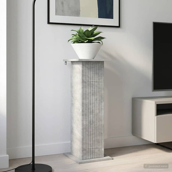Planteholder 2 pcs Betongrå 30,5 x 30 x 80,5 cm Konstrueret træ