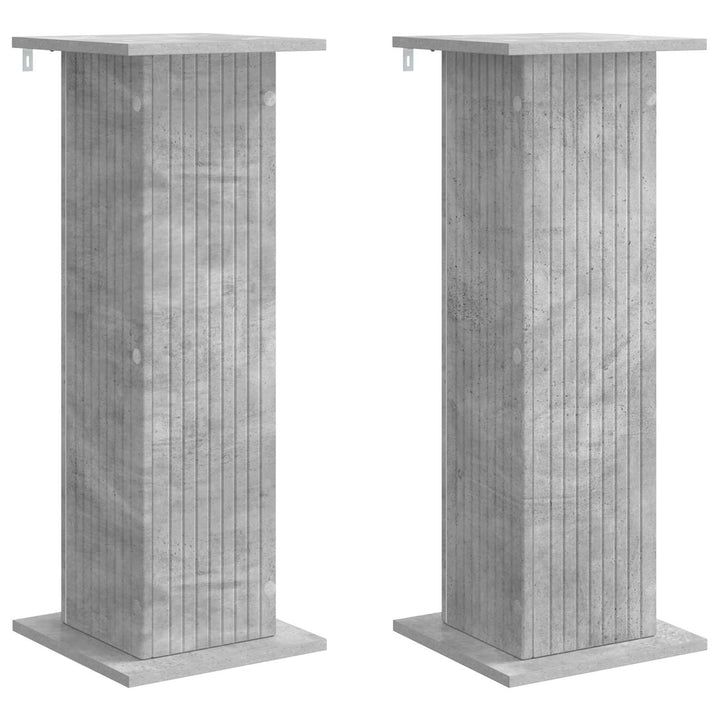 Planteholder 2 pcs Betongrå 30,5 x 30 x 80,5 cm Konstrueret træ
