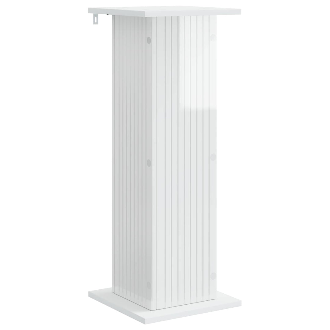 Planteholder Hvid højglans 30,5 x 30 x 80,5 cm Konstrueret træ