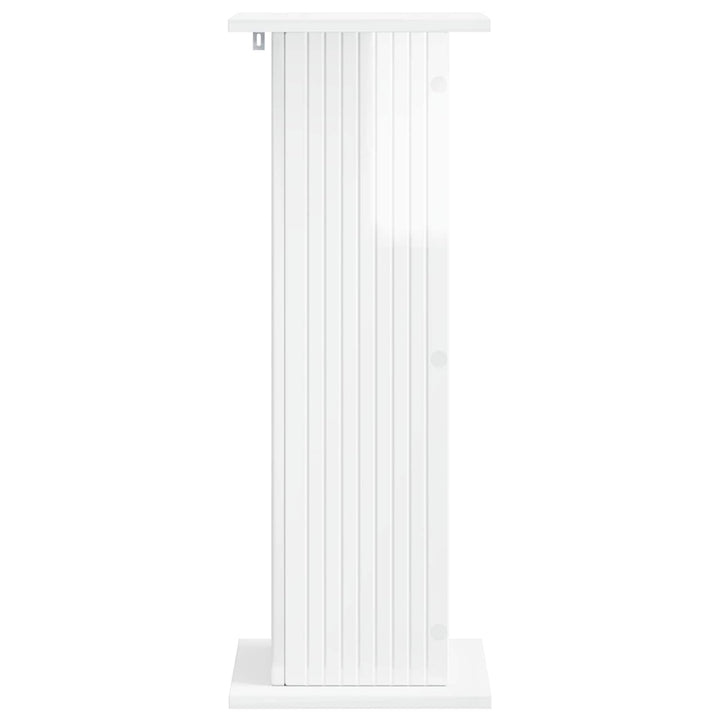 Planteholder Hvid højglans 30,5 x 30 x 80,5 cm Konstrueret træ