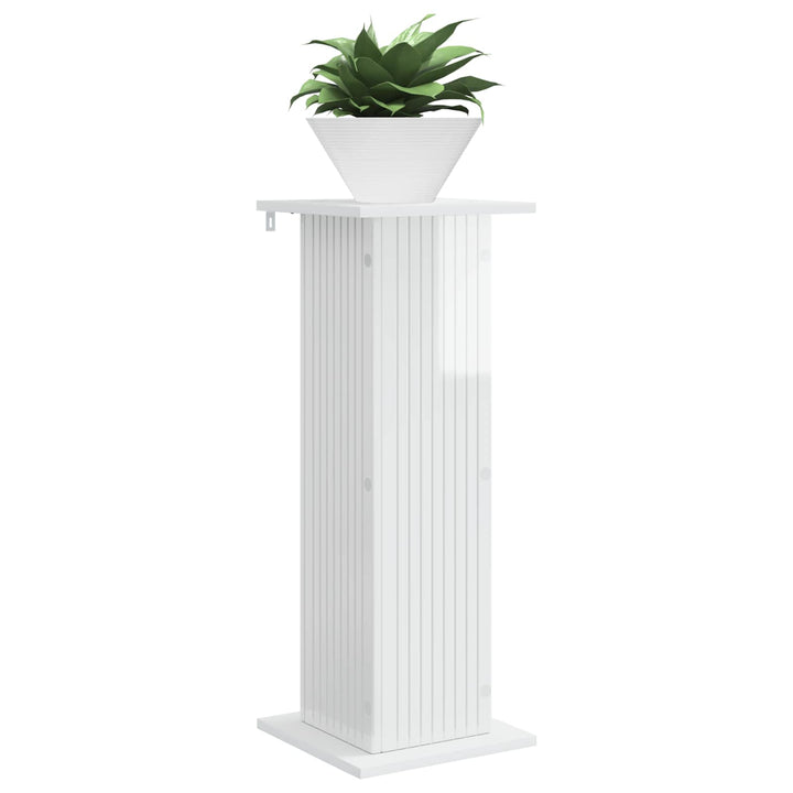 Planteholder Hvid højglans 30,5 x 30 x 80,5 cm Konstrueret træ