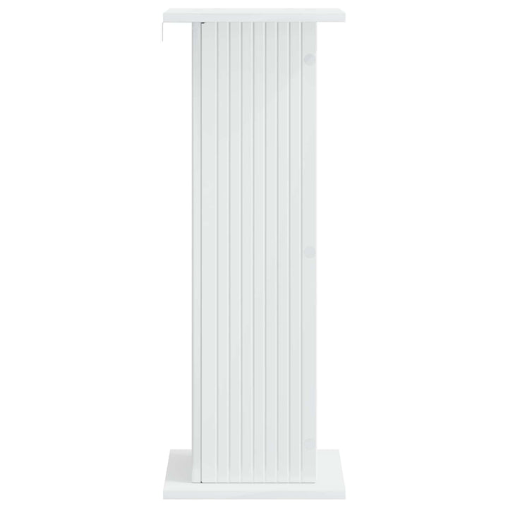 Planteholder Hvid højglans 30,5 x 30 x 80,5 cm Konstrueret træ