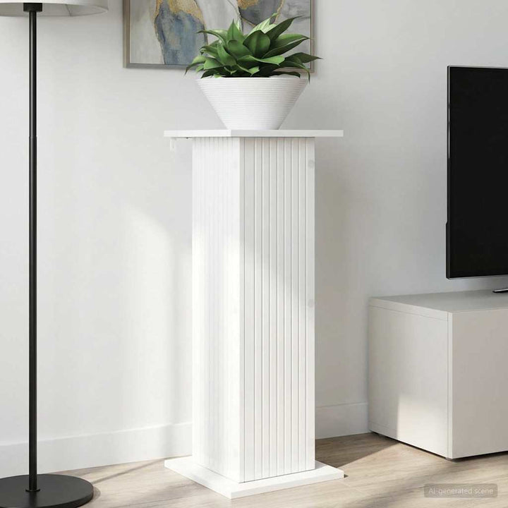 Planteholder 2 pcs Hvid højglans 30,5 x 30 x 80,5 cm