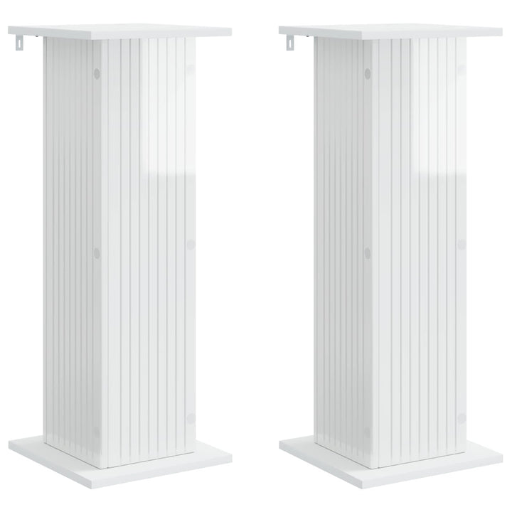 Planteholder 2 pcs Hvid højglans 30,5 x 30 x 80,5 cm