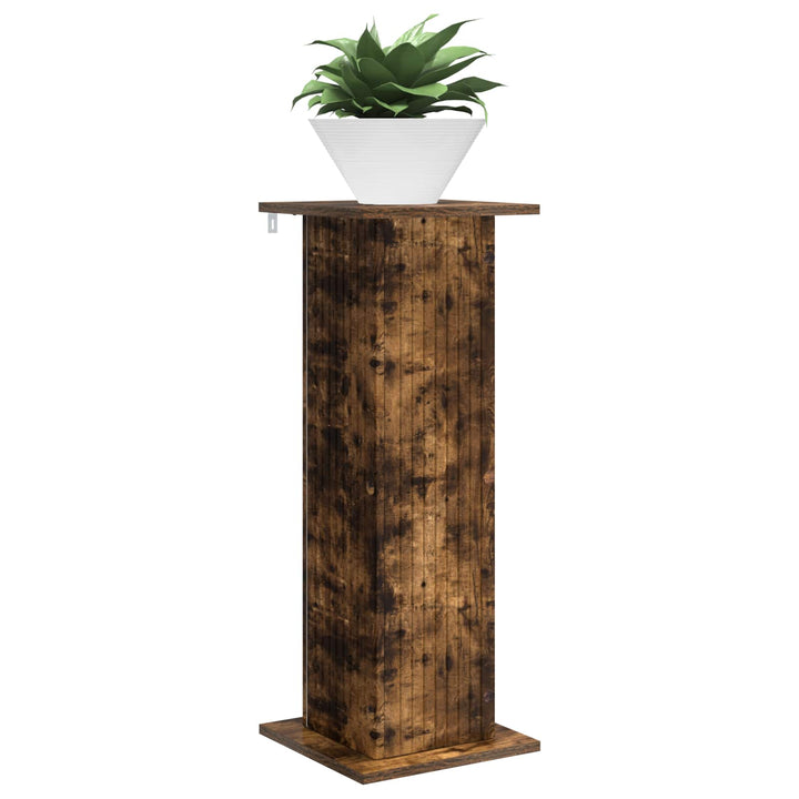 Planteholder 2 pcs Røget eg 30,5 x 30 x 80,5 cm Konstrueret træ