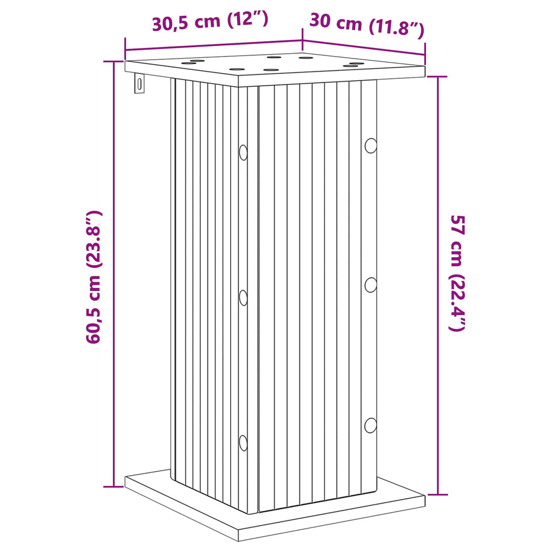 Planteholder 2 pcs Hvid 30,5 x 30 x 60,5 cm Konstrueret træ