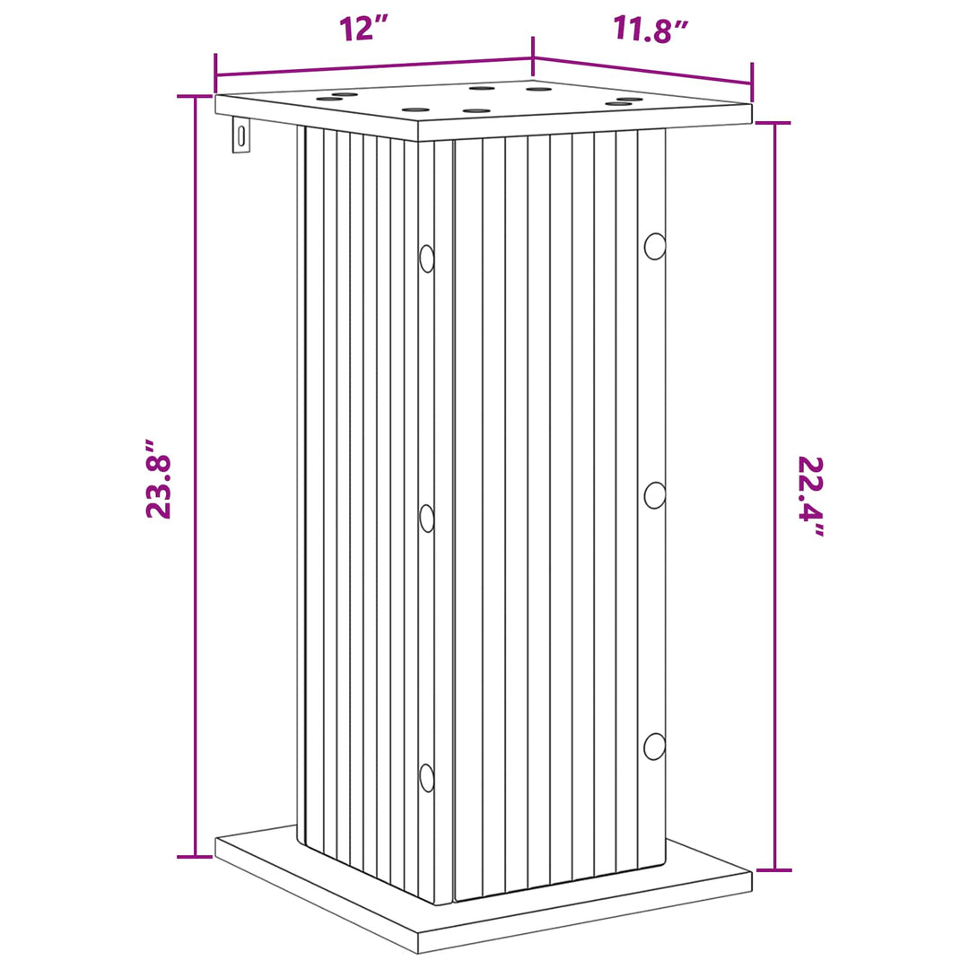 Planteholder 2 pcs Hvid 30,5 x 30 x 60,5 cm Konstrueret træ