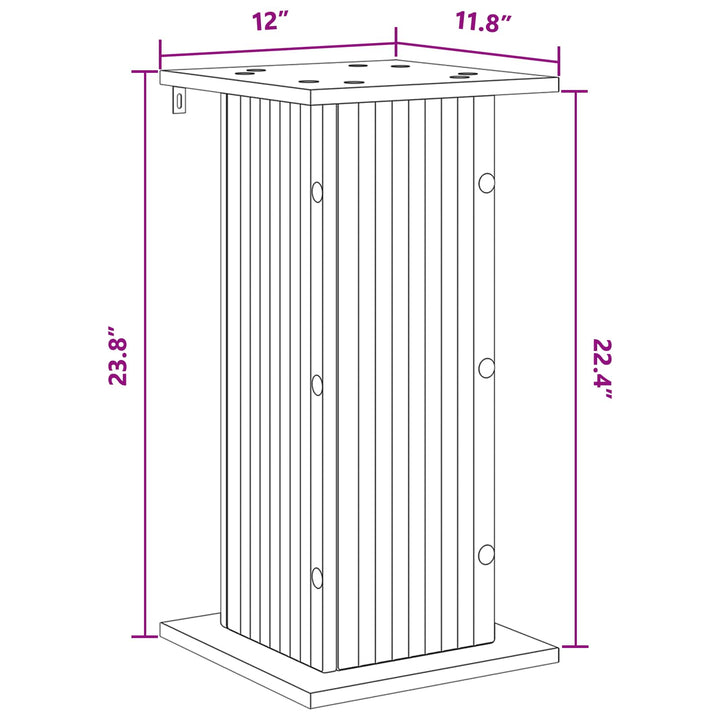 Planteholder 2 pcs Hvid 30,5 x 30 x 60,5 cm Konstrueret træ
