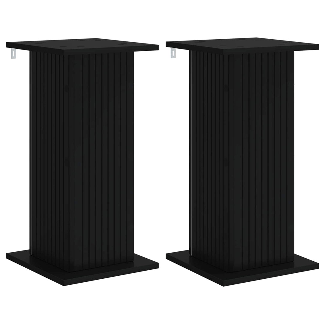 Planteholder 2 pcs Sort 30,5 x 30 x 60,5 cm Konstrueret træ