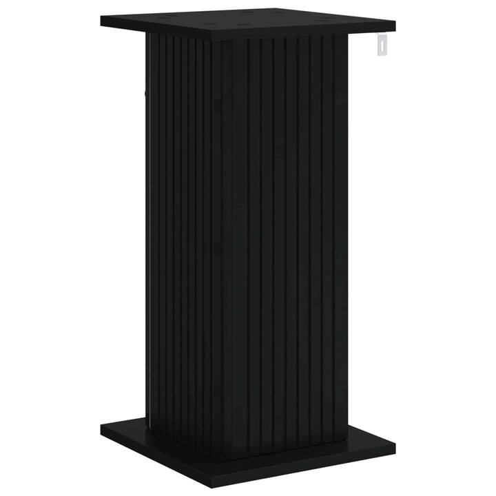 Planteholder 2 pcs Sort 30,5 x 30 x 60,5 cm Konstrueret træ