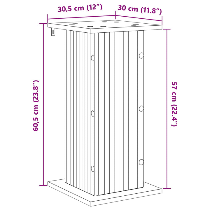 Planteholder 2 pcs Sonoma-eg 30,5 x 30 x 60,5 cm