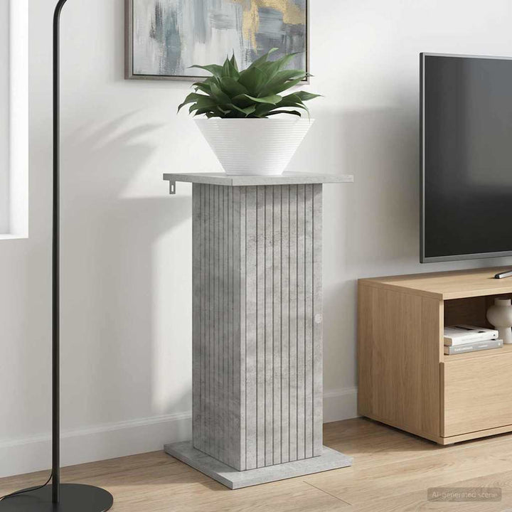 Planteholder 2 pcs Betongrå 30,5 x 30 x 60,5 cm Konstrueret træ