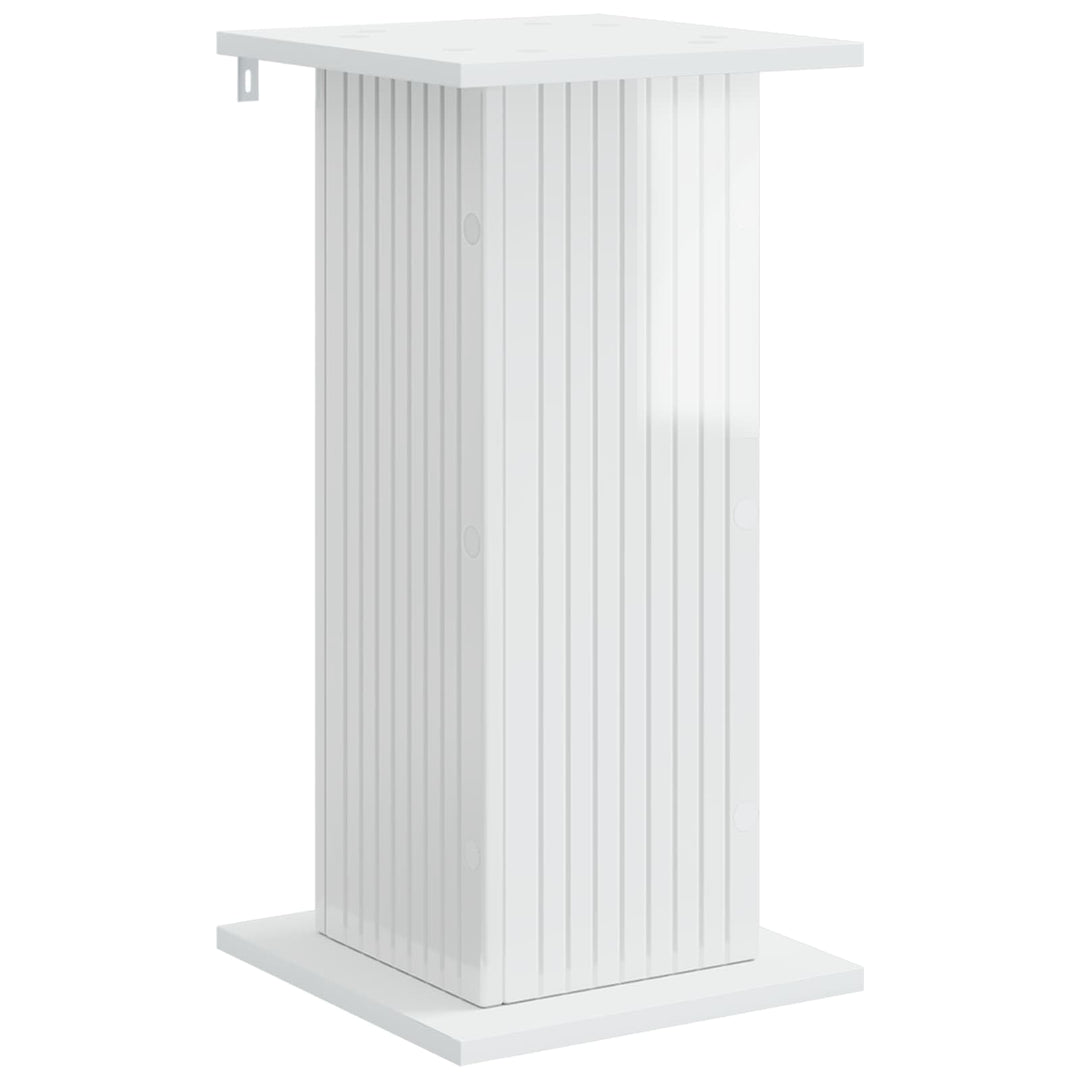 Planteholder Hvid højglans 30,5 x 30 x 60,5 cm Konstrueret træ