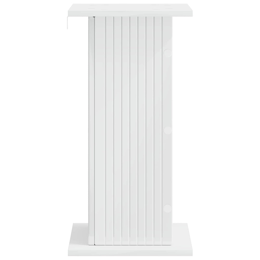 Planteholder Hvid højglans 30,5 x 30 x 60,5 cm Konstrueret træ