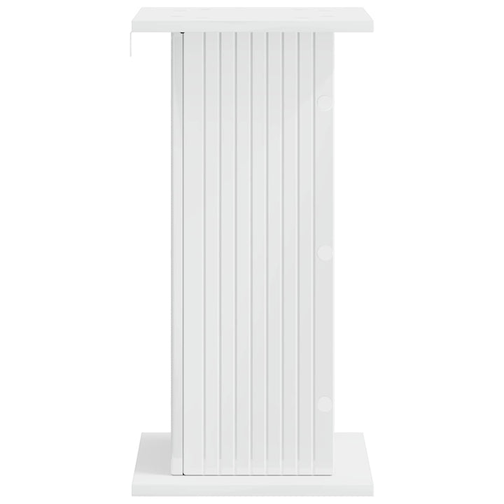 Planteholder Hvid højglans 30,5 x 30 x 60,5 cm Konstrueret træ