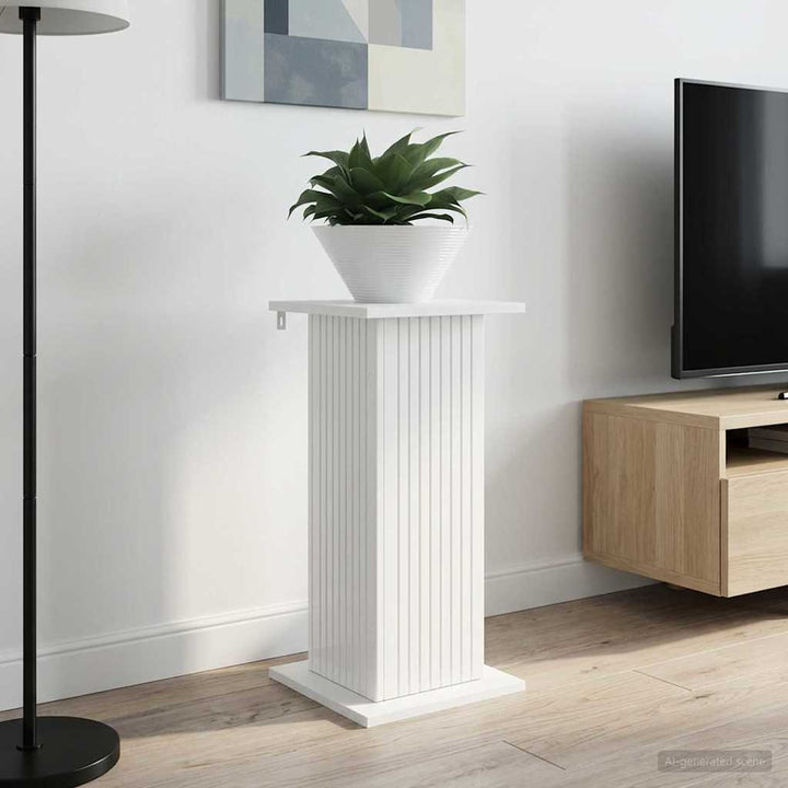 Planteholder 2 pcs Hvid højglans 30,5 x 30 x 60,5 cm