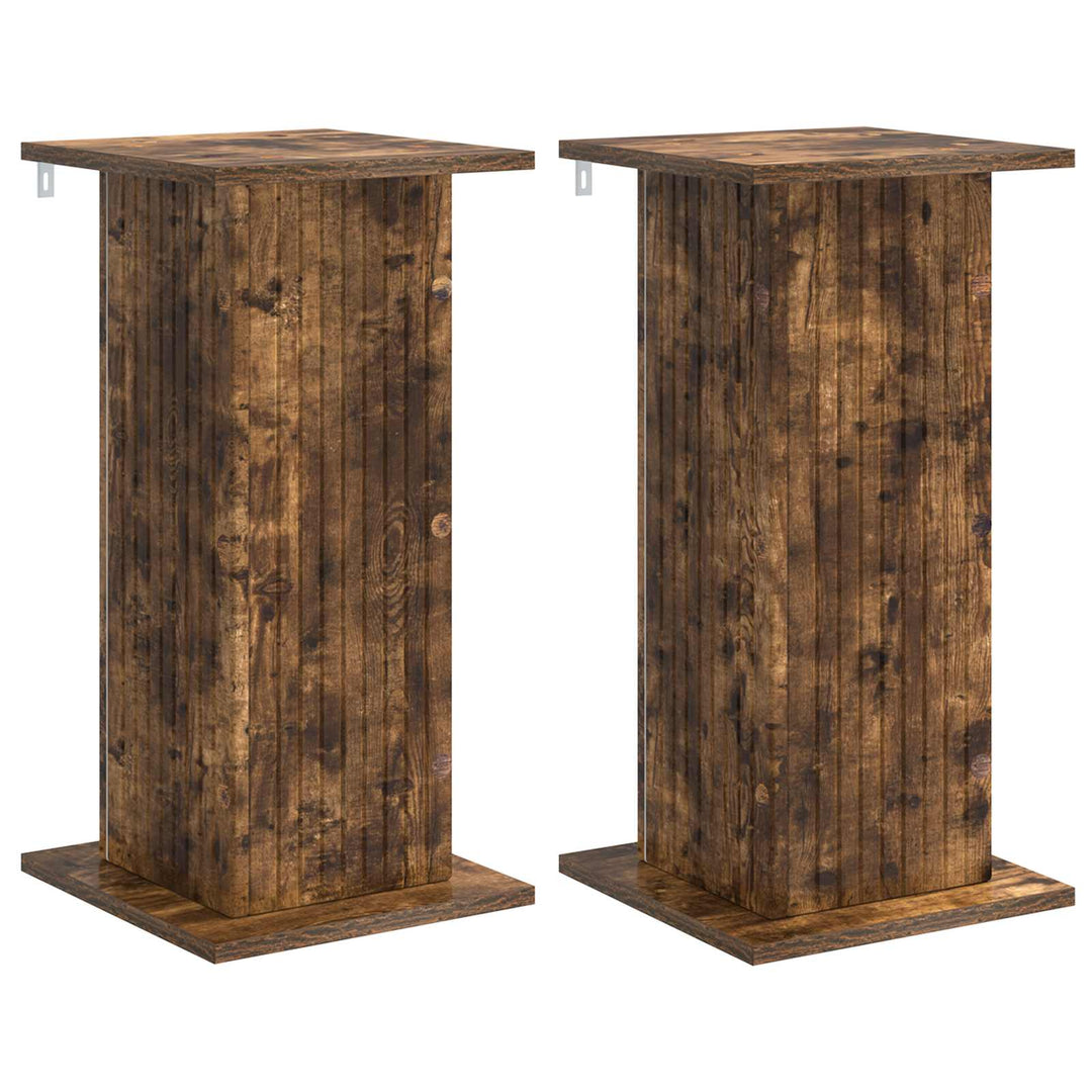 Planteholder 2 pcs Røget eg 30,5 x 30 x 60,5 cm Konstrueret træ