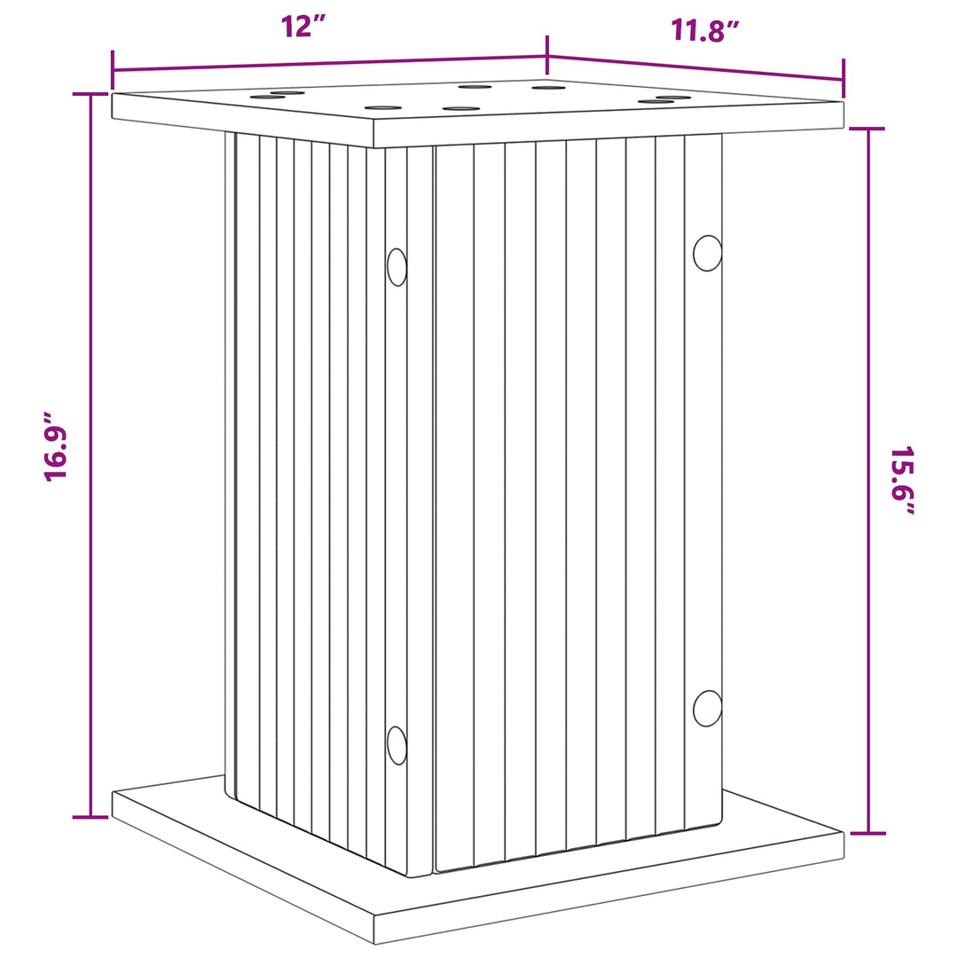 Planteholder 2 pcs Hvid 30,5 x 30 x 43 cm Konstrueret træ