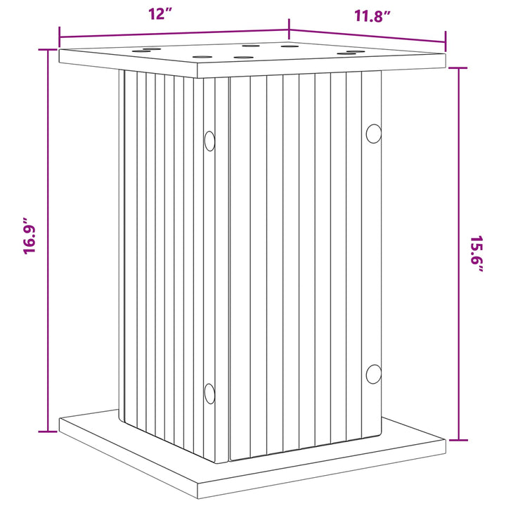 Planteholder 2 pcs Hvid 30,5 x 30 x 43 cm Konstrueret træ