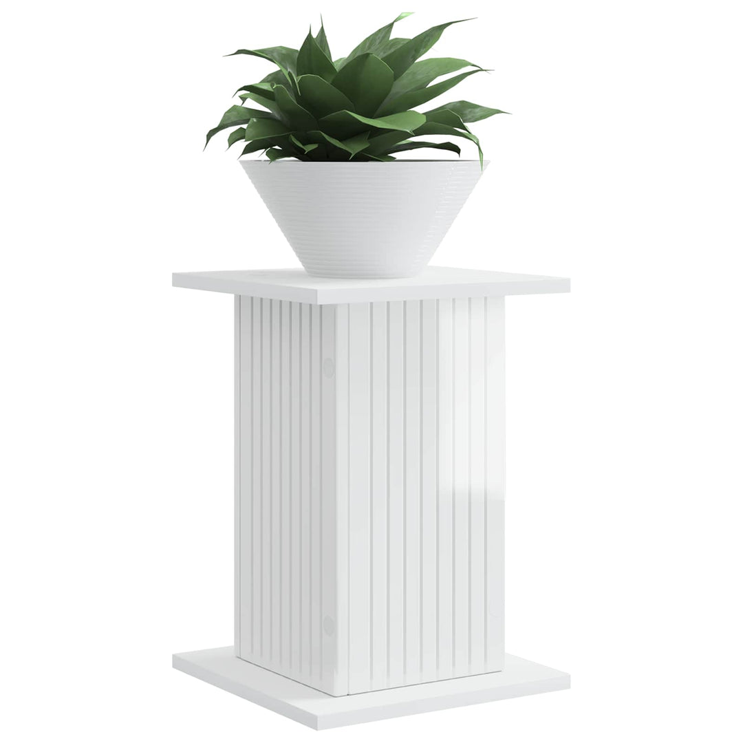 Planteholder Hvid højglans 30,5 x 30 x 43 cm Konstrueret træ