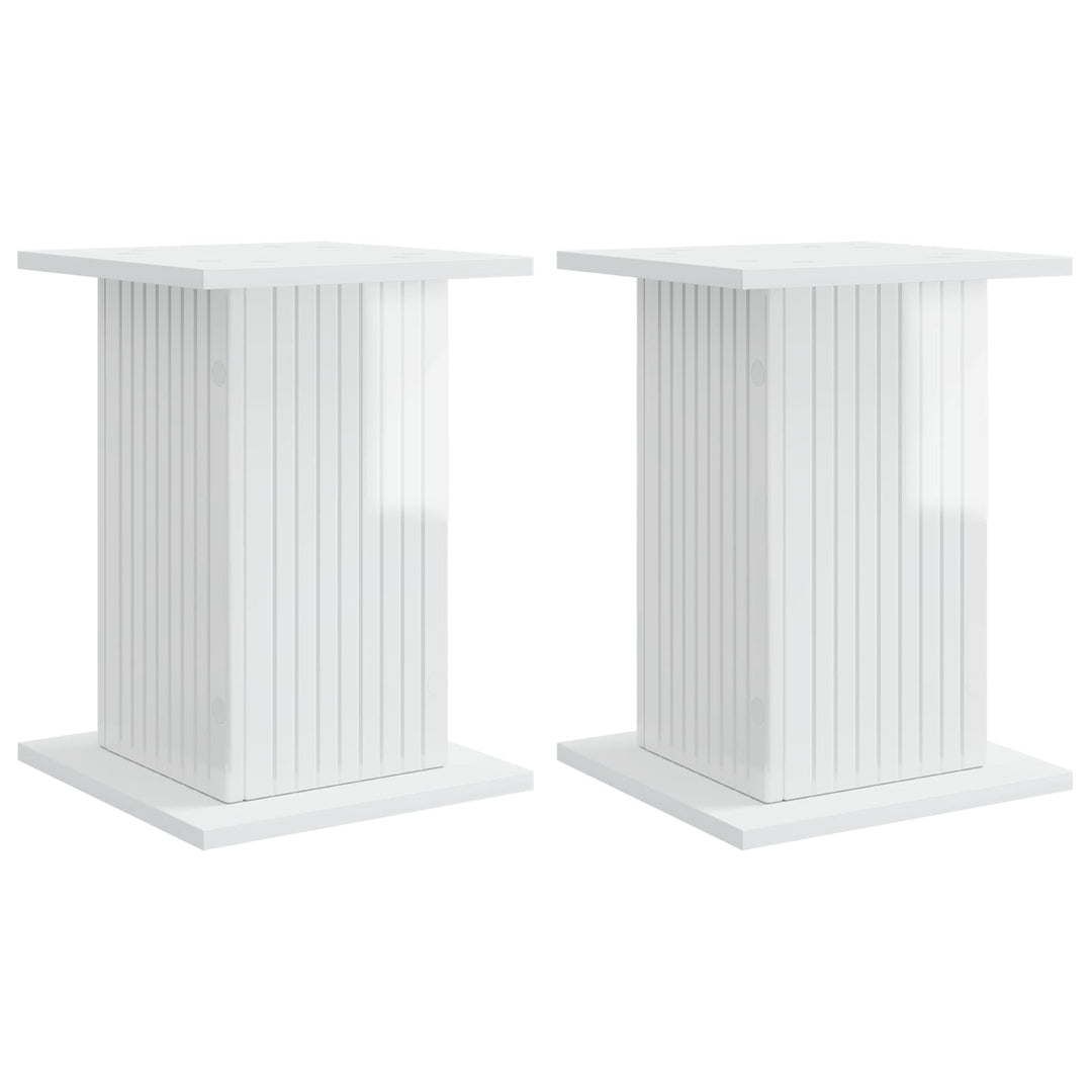Planteholder 2 pcs Hvid højglans 30,5 x 30 x 43 cm